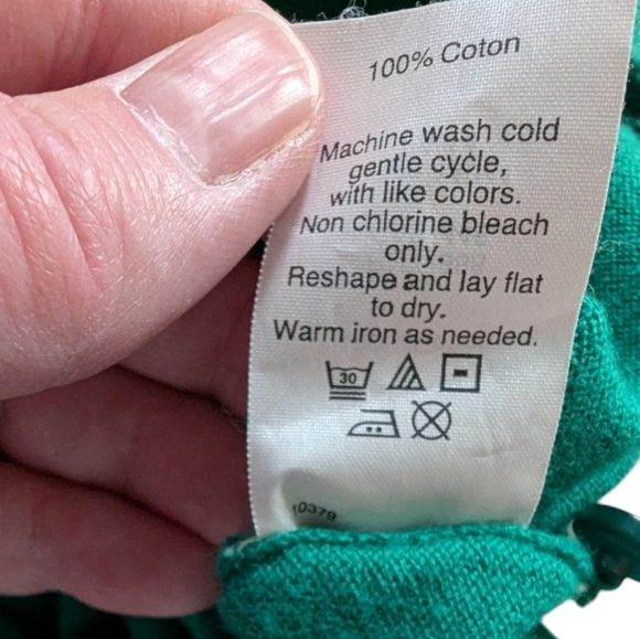 J Crew Clare Cardigan Sweater Green Button Down Cotton Long Sleeve Women  Medium - Picture 10 of 12